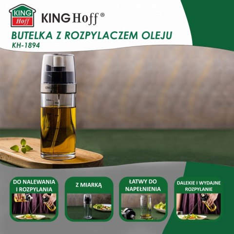ATOMIZER SPRYSKIWACZ DO OLEJU OLIWY OCTU 2W1 150ML KINGHOFF KH-1894