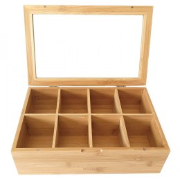 BAMBUSOWY POJEMNIK DO PRZECHOWYWANIA HERBATY KINGHOFF KH-1696