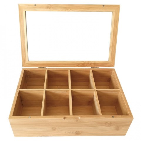 BAMBUSOWY POJEMNIK DO PRZECHOWYWANIA HERBATY KINGHOFF KH-1696