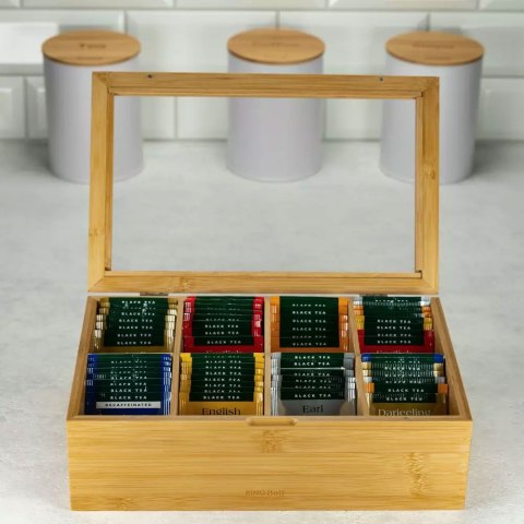 BAMBUSOWY POJEMNIK DO PRZECHOWYWANIA HERBATY KINGHOFF KH-1696