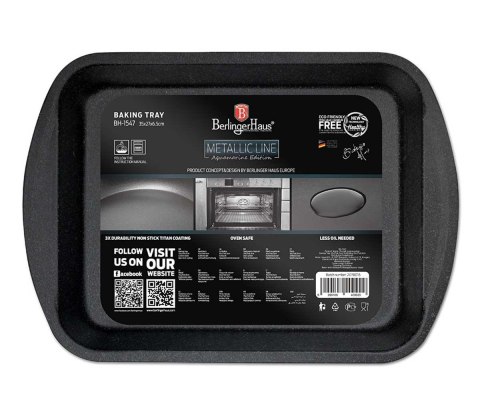 BRYTFANNA BLACHA DO PIECZENIA 35x27CM BERLINGER HAUS AQUAMARINE BH-1547