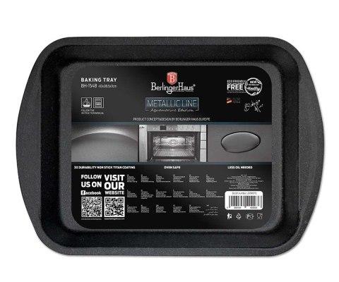 BRYTFANNA BLACHA DO PIECZENIA 40x28.5CM BERLINGER HAUS AQUAMARINE BH-1548