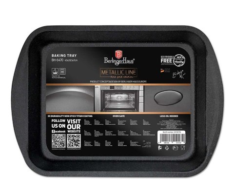BRYTFANNA DO PIECZENIA 40x28.5CM BERLINGER HAUS ROSEGOLD BH-6470
