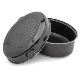 BRYTFANNA EMALIOWANA 42cm Z POKRYWĄ GRILLOWĄ TADAR TD-2087