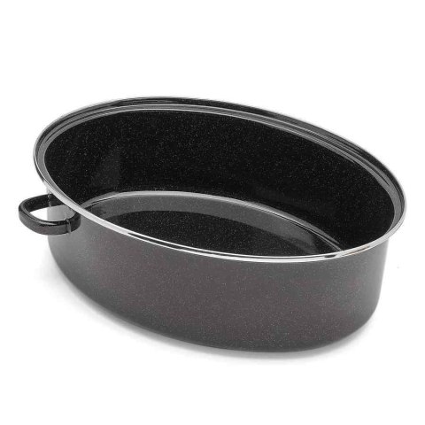 BRYTFANNA EMALIOWANA 42cm Z POKRYWĄ GRILLOWĄ TADAR TD-2087