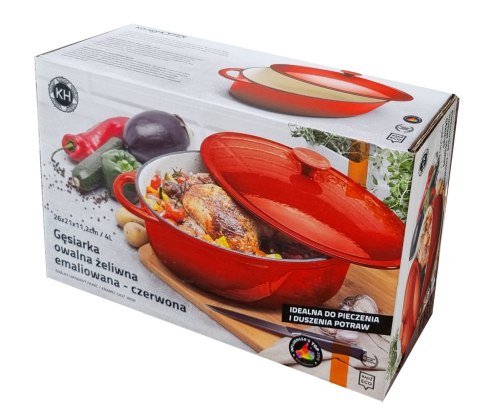 BRYTFANNA GĘSIARKA ŻELIWNA EMALIOWANA 4.0L KONIGHOFFER KG-6237