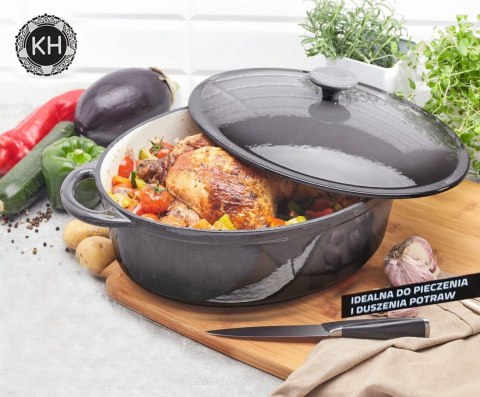 BRYTFANNA GĘSIARKA ŻELIWNA EMALIOWANA 4.0L KONIGHOFFER KG-6244