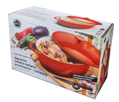 BRYTFANNA GĘSIARKA ŻELIWNA EMALIOWANA 6.4L KONIGHOFFER KG-6251