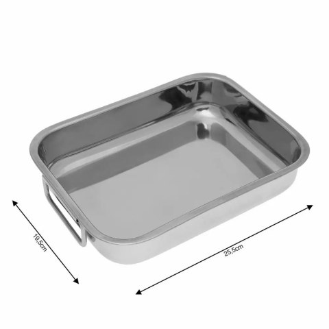 BRYTFANNA STALOWA Z UCHWYTAMI 25CM KiNGHOFF KH-1379