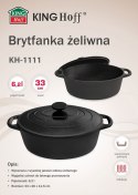 BRYTFANNA ŻELIWNA 6.2L 33cm KiNGHOFF KH-1111
