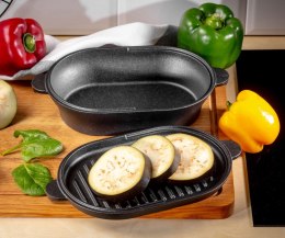 BRYTFANNA ŻELIWNA Z PATELNIĄ GRILL 3.0L 28 x 16cm BRUNBESTE BB-2654