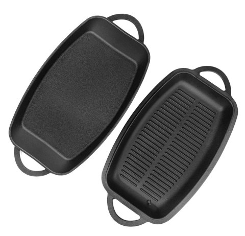 BRYTFANNA ŻELIWNA Z PATELNIĄ GRILL 3.8L 31CM KRISBERG KS-2570