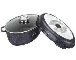 BRYTFANNA z POWŁOKĄ MARMUROWĄ 8.0L 38cm 3 EL. ZILNER ZL-1112