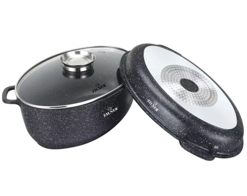 BRYTFANNA z POWŁOKĄ MARMUROWĄ 8.0L 38cm 3 EL. ZILNER ZL-1112