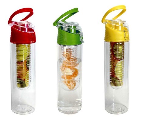 BUTELKA BIDON NA WODĘ Z WKŁADEM NA OWOCE 800ML KH-1192