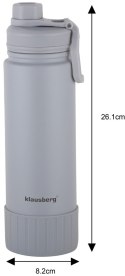 BUTELKA TERMICZNA 720ML KLAUSBERG SZARA KB-7638