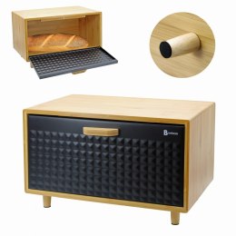 CHLEBAK BAMBUSOWY POJEMNIK NA PIECZYWO BRUNBESTE BB-4250 CZARNY