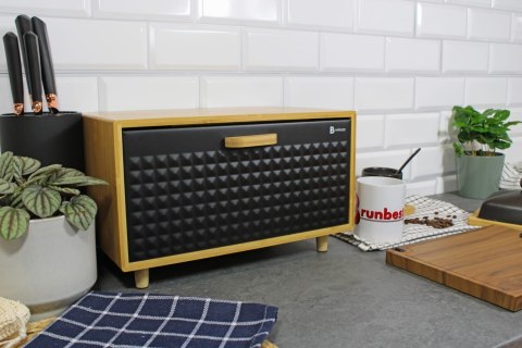 CHLEBAK BAMBUSOWY POJEMNIK NA PIECZYWO BRUNBESTE BB-4250 CZARNY