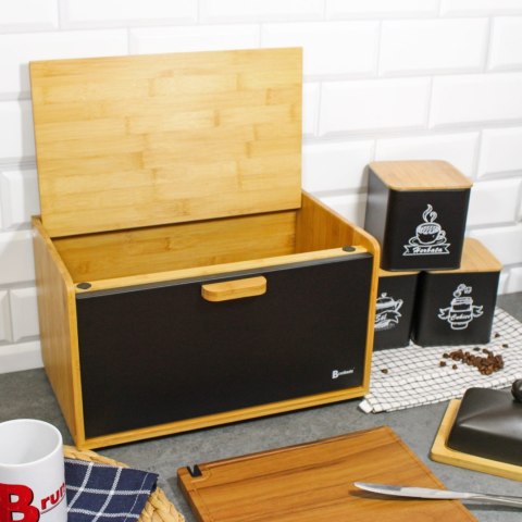 CHLEBAK BAMBUSOWY POJEMNIK NA PIECZYWO BRUNBESTE BB-4254 CZARNY