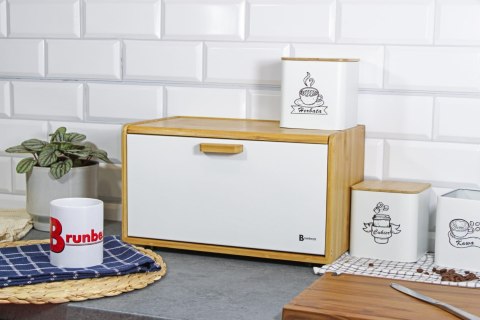 CHLEBAK BAMBUSOWY POJEMNIK NA PIECZYWO BRUNBESTE BB-4255 BIAŁY