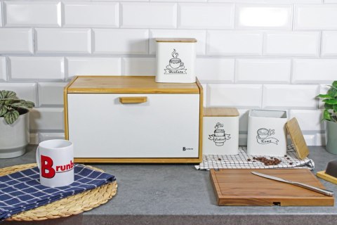 CHLEBAK BAMBUSOWY POJEMNIK NA PIECZYWO BRUNBESTE BB-4255 BIAŁY
