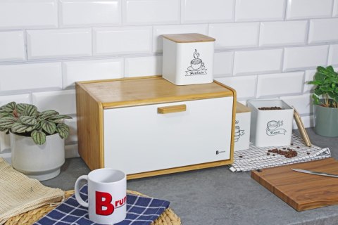CHLEBAK BAMBUSOWY POJEMNIK NA PIECZYWO BRUNBESTE BB-4255 BIAŁY
