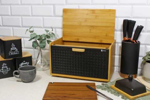 CHLEBAK BAMBUSOWY POJEMNIK NA PIECZYWO BRUNBESTE BB-4256 CZARNY