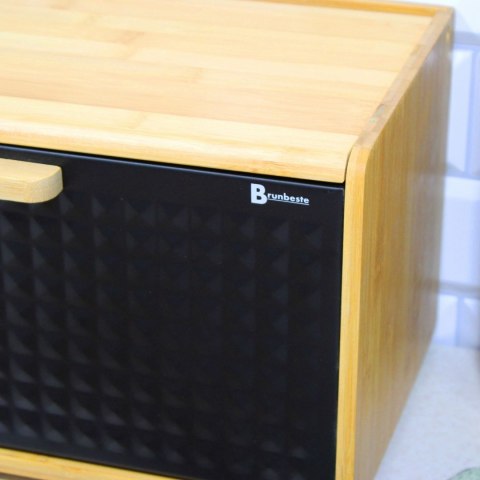CHLEBAK BAMBUSOWY POJEMNIK NA PIECZYWO BRUNBESTE BB-4256 CZARNY