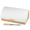 CHLEBAK DREWNIANY Z POKRYWĄ METALOWĄ + NÓŻ BRUNBESTE BB-2774