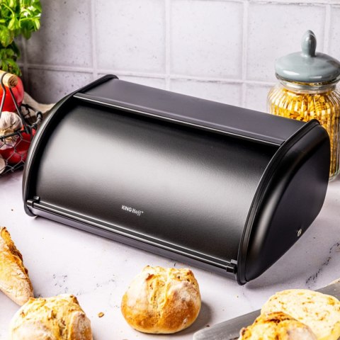CHLEBAK STALOWY 44CM MATOWY CZARNY KINGHOFF KH-1834