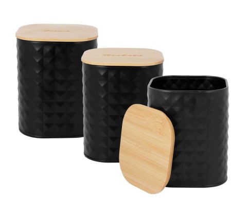 CHLEBAK STALOWY Z POKRYWĄ DIAMOND W ZESTAWIE Z 3 POJEMNIKAMI BRUNBESTE BB-2696