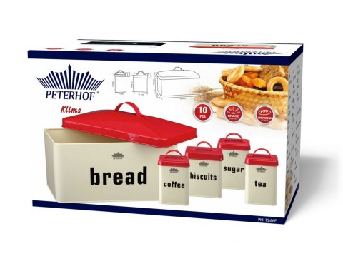 CHLEBAK W ZESTAWIE Z 4 POJEMNIKAMI PETERHOF PH-1266-E