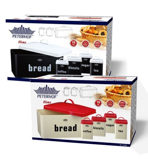 CHLEBAK W ZESTAWIE Z 4 POJEMNIKAMI PETERHOF PH-1266-E