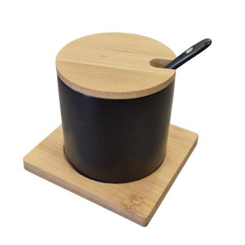 CUKIERNICZKA CERAMICZNA Z BAMBUSOWĄ PODSTAWKĄ 350ML BRUNBESTE BB-4501