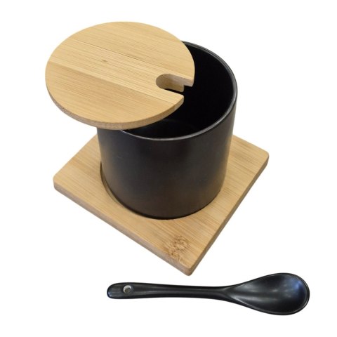 CUKIERNICZKA CERAMICZNA Z BAMBUSOWĄ PODSTAWKĄ 350ML BRUNBESTE BB-4501