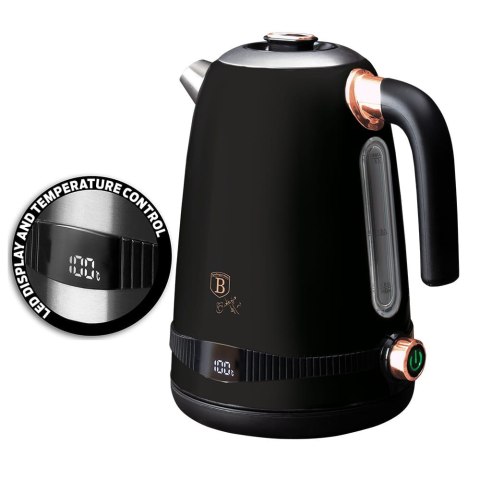 CZAJNIK ELEKTRYCZNY 1.7L Z REGULACJĄ TEMP. BERLINGER HAUS BLACK ROSE BH-9331