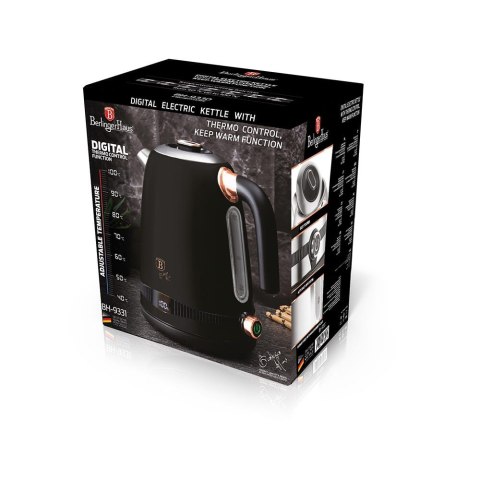 CZAJNIK ELEKTRYCZNY 1.7L Z REGULACJĄ TEMP. BERLINGER HAUS BLACK ROSE BH-9331