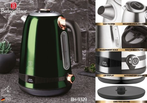 CZAJNIK ELEKTRYCZNY 1.7L Z REGULACJĄ TEMPERATURY BERLINGER HAUS EMERALD BH-9329