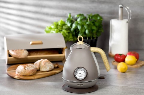 CZAJNIK ELEKTRYCZNY ZE STALI NIERDZEWNEJ 1.7L Z TERMOMETREM KASSEL 93225 SZARY