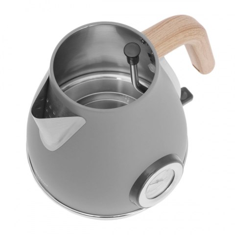 CZAJNIK ELEKTRYCZNY ZE STALI NIERDZEWNEJ 1.7L Z TERMOMETREM KASSEL 93225 SZARY