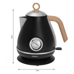 CZAJNIK ELEKTRYCZNY ZE STALI NIERDZEWNEJ 1.7L Z TERMOMETREM KASSEL 93226 CZARNY