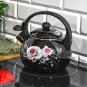CZAJNIK EMALIOWANY 2.2L BRUNBESTE BLACK ROSE BB-4551