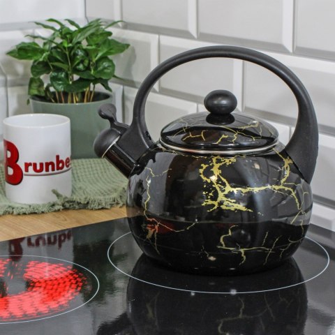 CZAJNIK EMALIOWANY 2.2L BRUNBESTE MARBLE GOLD BB-4550