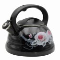 CZAJNIK EMALIOWANY 3.0L BRUNBESTE BLACK ROSE BB-4552