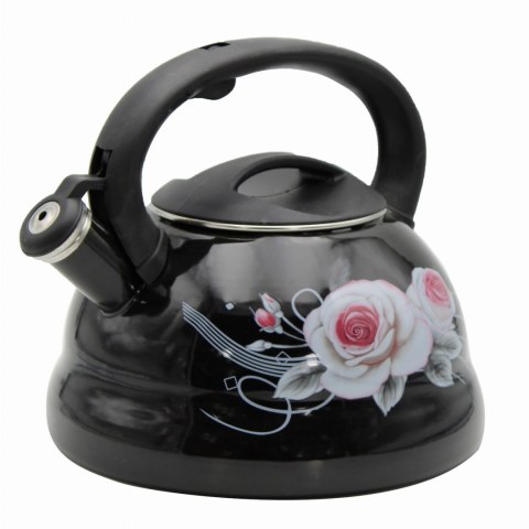 CZAJNIK EMALIOWANY 3.0L BRUNBESTE BLACK ROSE BB-4552