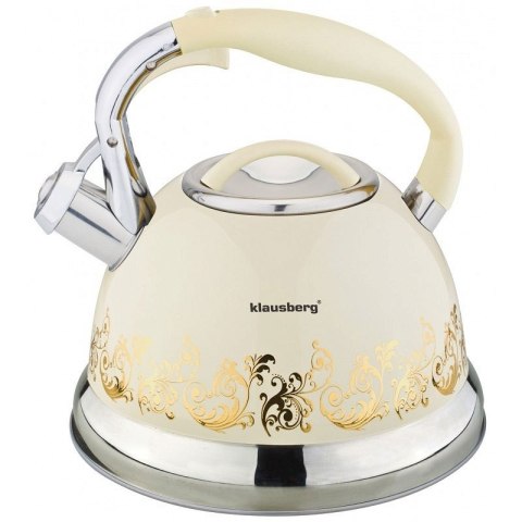 CZAJNIK LAKIEROWANY KLAUSBERG 2.8L [KB-7469] KREMOWY