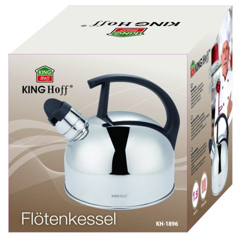 CZAJNIK STALOWY 1.5L BŁYSZCZĄCY SREBRNY KINGHOFF KH-1896