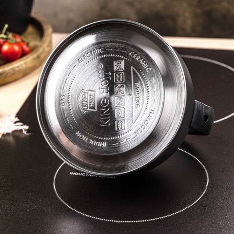 CZAJNIK STALOWY 1.5L MATOWY CZARNY KINGHOFF KH-1897