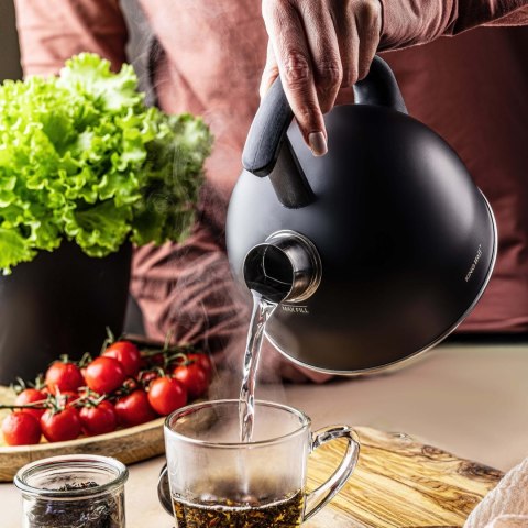 CZAJNIK STALOWY 1.5L MATOWY CZARNY KINGHOFF KH-1897