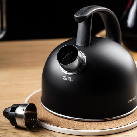 CZAJNIK STALOWY 1.5L MATOWY CZARNY KINGHOFF KH-1897